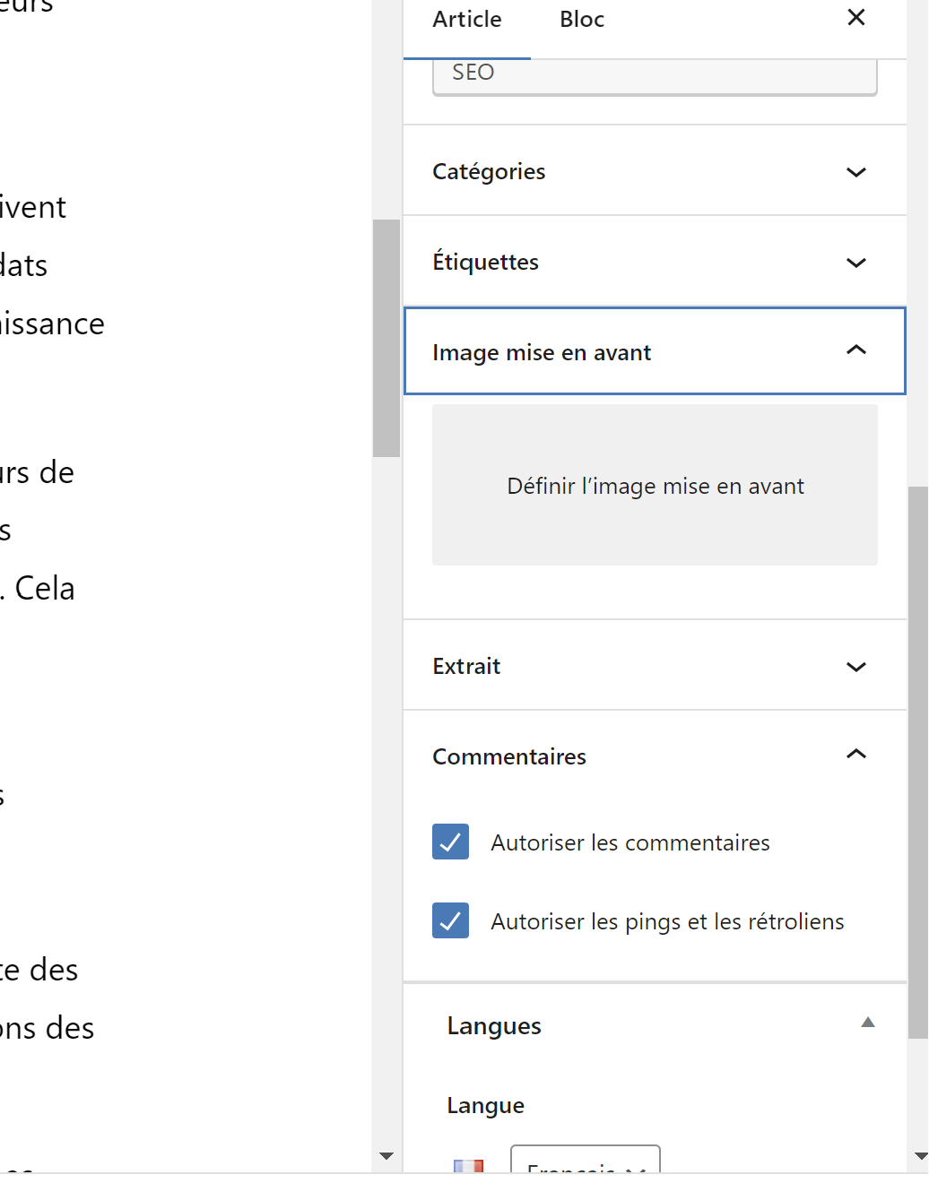 image mise en avant